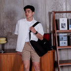 Swipe Up Kemeja Linen Oversize Cuban Bowling Shirt Linen Premium Kerah Lengan Pendek White
