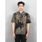 Swipe Up Kemeja Batik Pria Modern Slimfit Lengan Pendek Ajisai