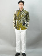 Swipe Up Kemeja Batik Pria Batik Modern Slimfit Lengan Panjang Shiragiku