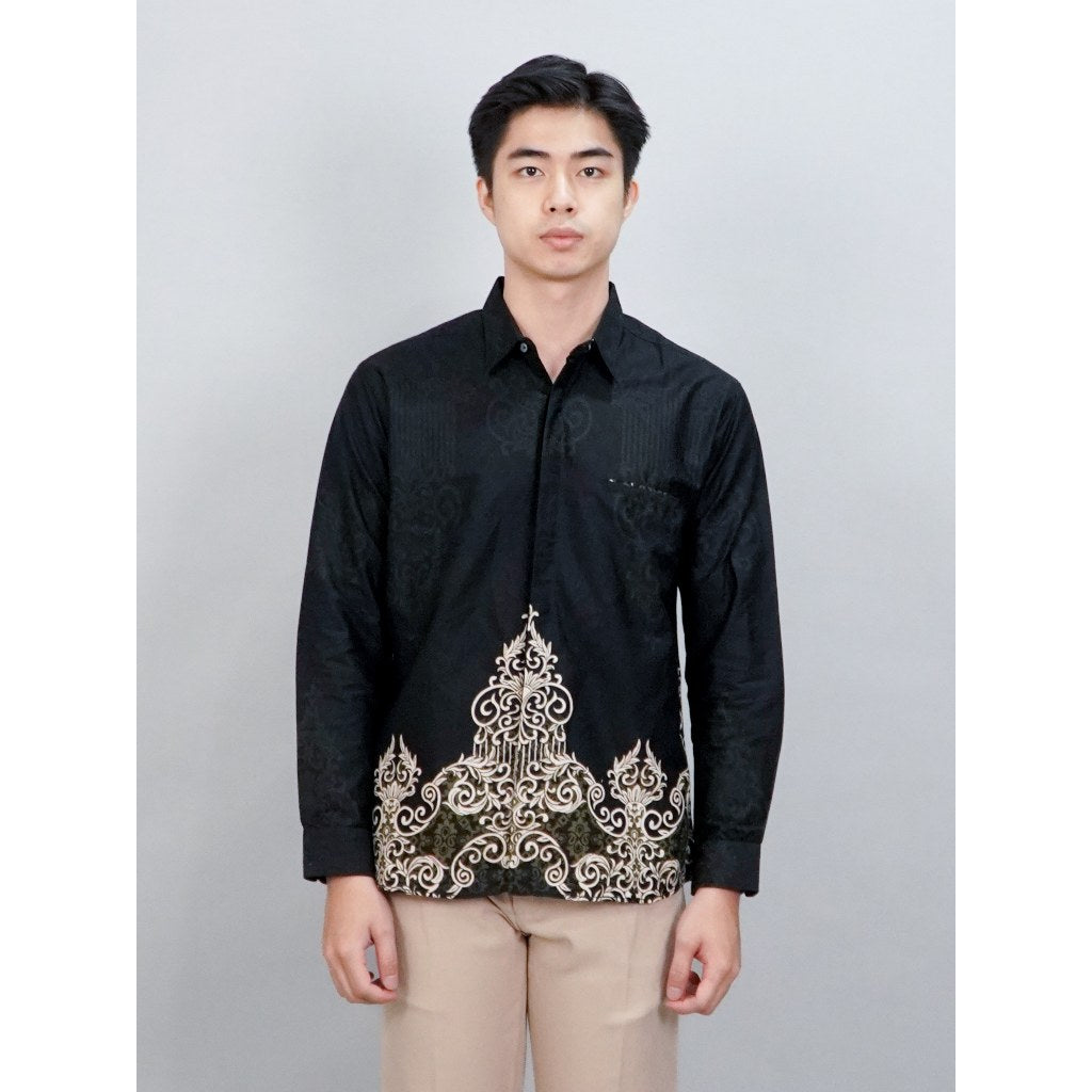 Swipe Up Kemeja Batik Pria Modern Slimfit Lengan Panjang Antasena