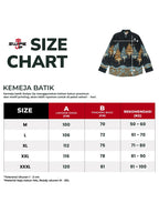 Swipe Up Kemeja Batik Pria Modern Slimfit Katun Lengan Panjang Motif Katsura Navy
