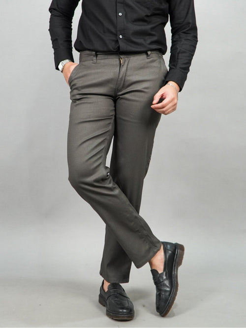 Swipe Up Celana Panjang Pria Chino Pants Slim Fit Stretch Grey