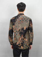 Swipe Up Kemeja Batik Pria Modern Slimfit Lengan Panjang Ajisai