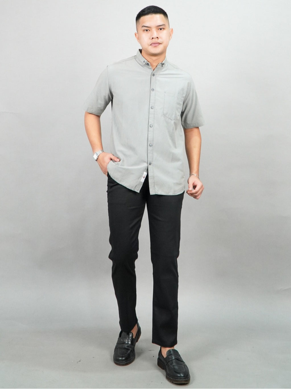 Swipe Up Celana Panjang Pria Chino Pants Slim Fit Stretch Black