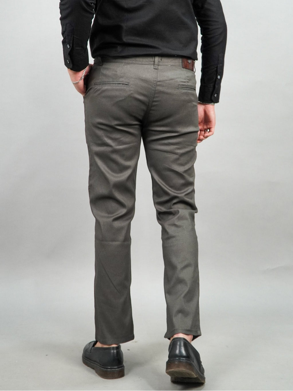 Swipe Up Celana Panjang Pria Chino Pants Slim Fit Stretch Grey