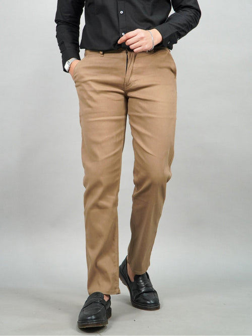 Swipe Up Celana Panjang Pria Chino Pants Slim Fit Stretch Mocca