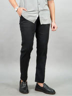 Swipe Up Celana Panjang Pria Chino Pants Slim Fit Stretch Black