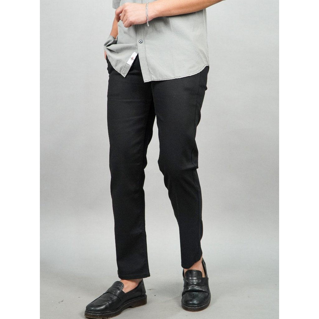 Swipe Up Celana Panjang Pria Chino Pants Slim Fit Stretch Grey