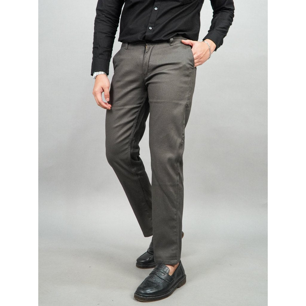 Swipe Up Celana Panjang Pria Chino Pants Slim Fit Stretch Mocca