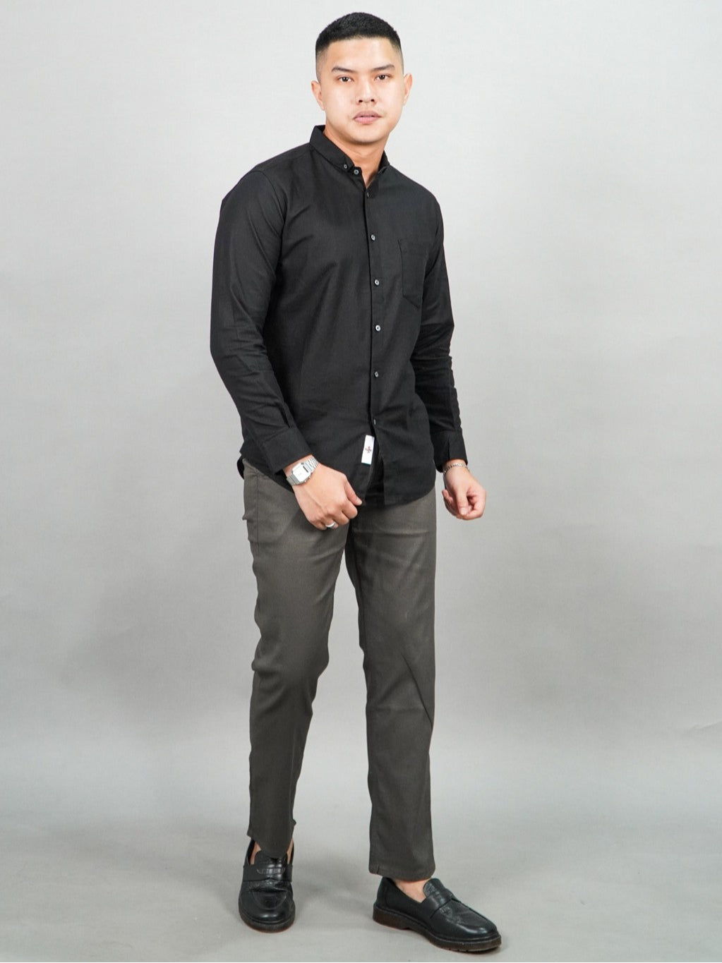 Swipe Up Celana Panjang Pria Chino Pants Slim Fit Stretch Grey