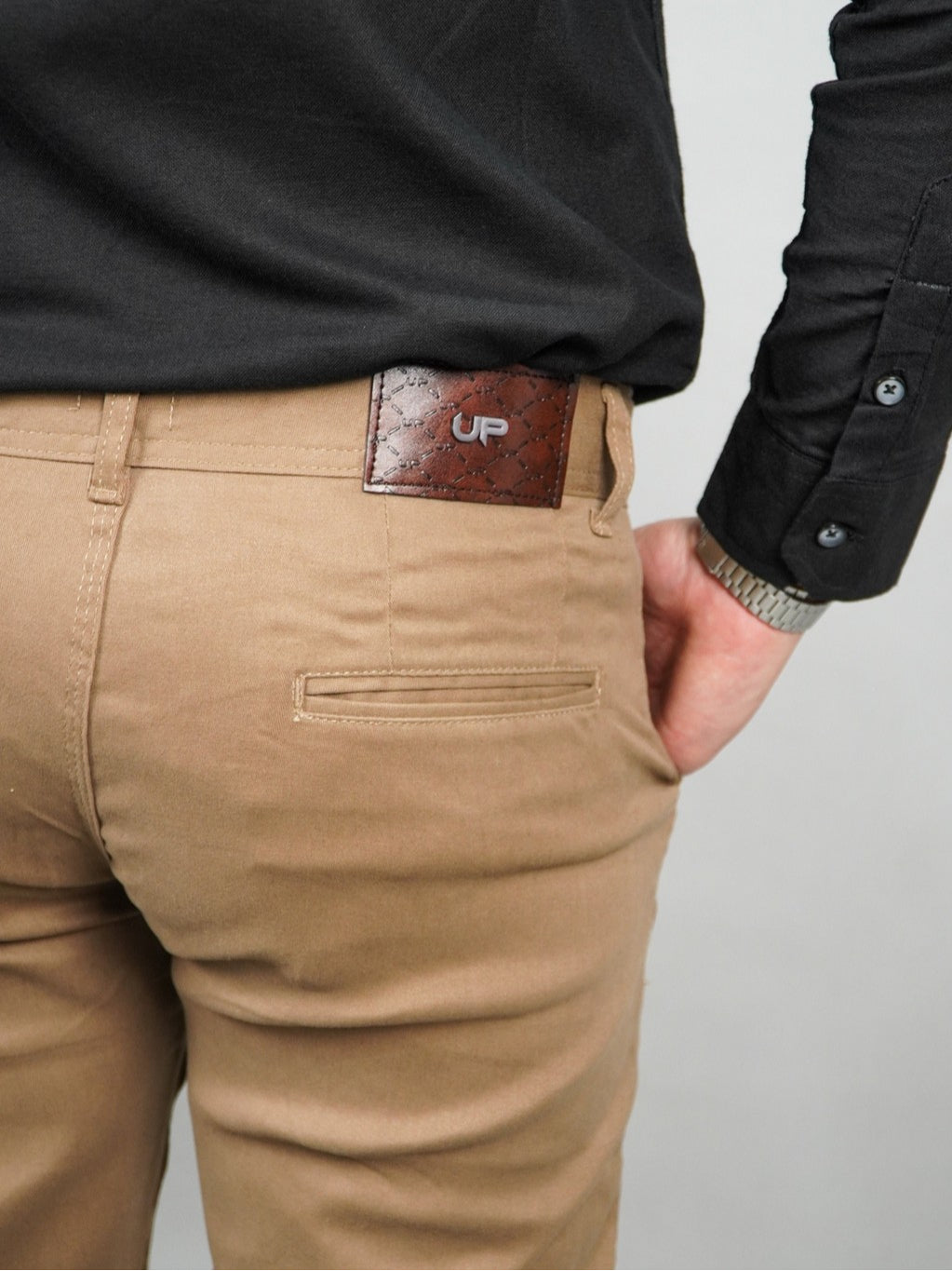 Swipe Up Celana Panjang Pria Chino Pants Slim Fit Stretch Mocca