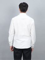 Swipe Up Kemeja Batik Pria Modern Katun Slimfit Lengan Panjang Motif Himawari White