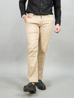 Swipe Up Celana Panjang Pria Chino Pants Slim Fit Stretch Cream