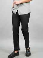 Swipe Up Celana Panjang Pria Chino Pants Slim Fit Stretch Black