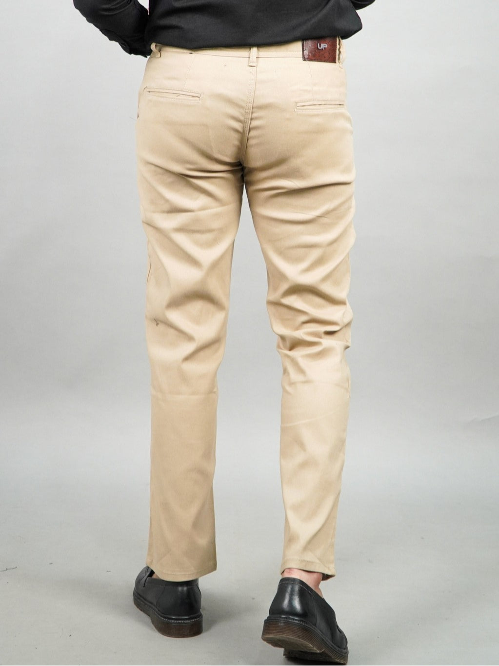 Swipe Up Celana Panjang Pria Chino Pants Slim Fit Stretch Cream