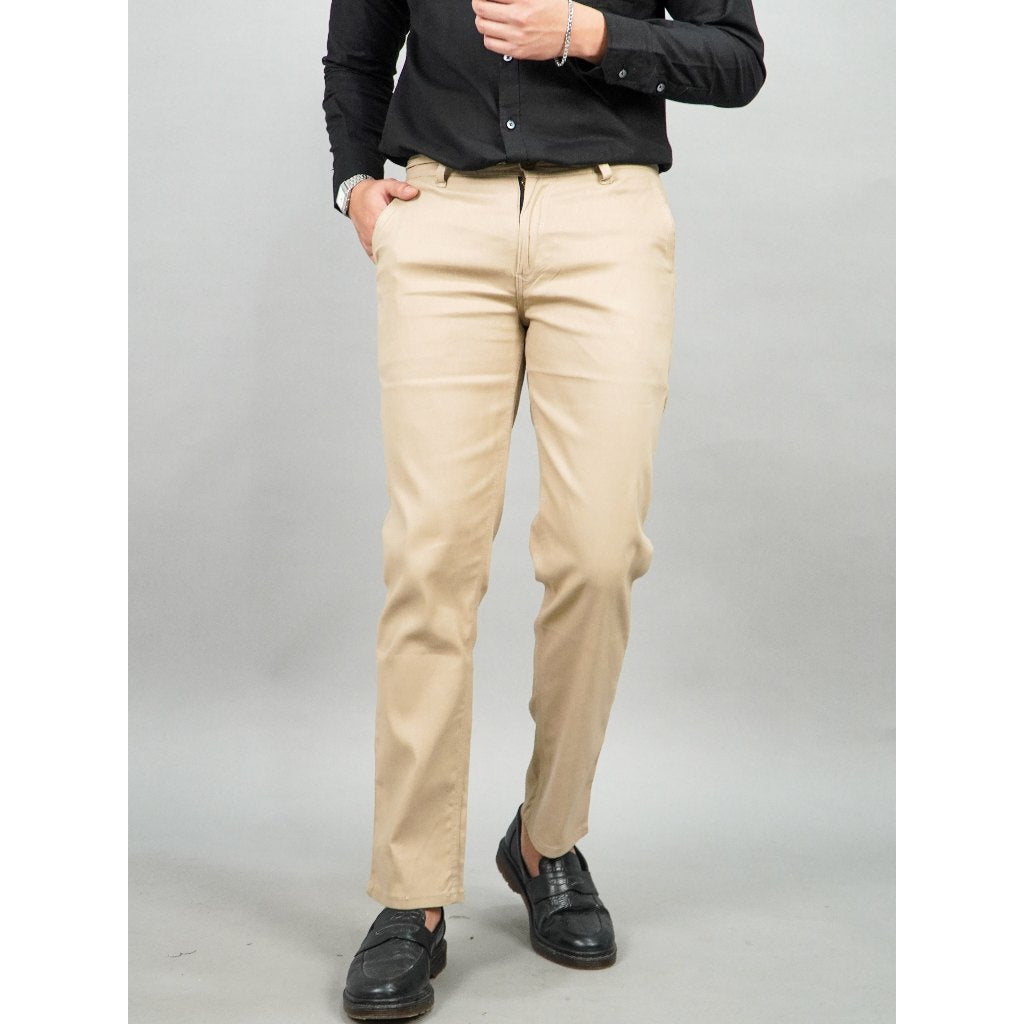 Swipe Up Celana Panjang Pria Chino Pants Slim Fit Stretch Black