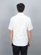 Swipe Up Kemeja Batik Pria Modern Lengan Pendek Himawari White