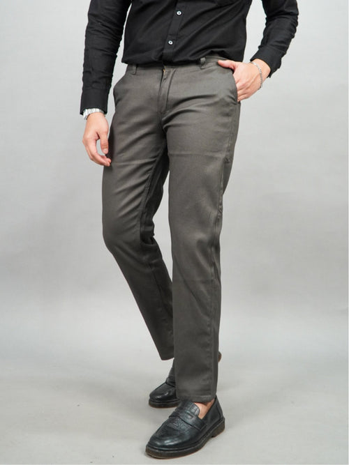 Swipe Up Celana Panjang Pria Chino Pants Slim Fit Stretch Grey