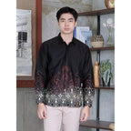 Swipe Up Kemeja Batik Pria Katun Slimfit Modern Lengan Panjang Motif  Kresna Cream